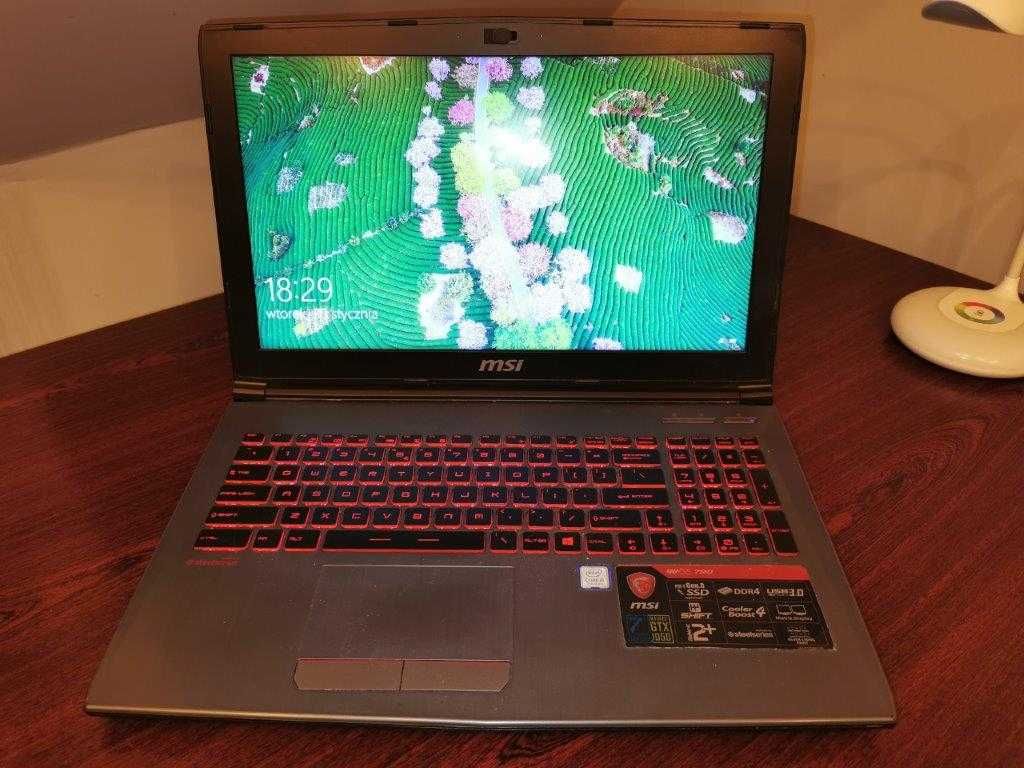 Laptop 15,6" Gamingowy MSI GV62 i5-7300HQ/24GB/500ssd/W11