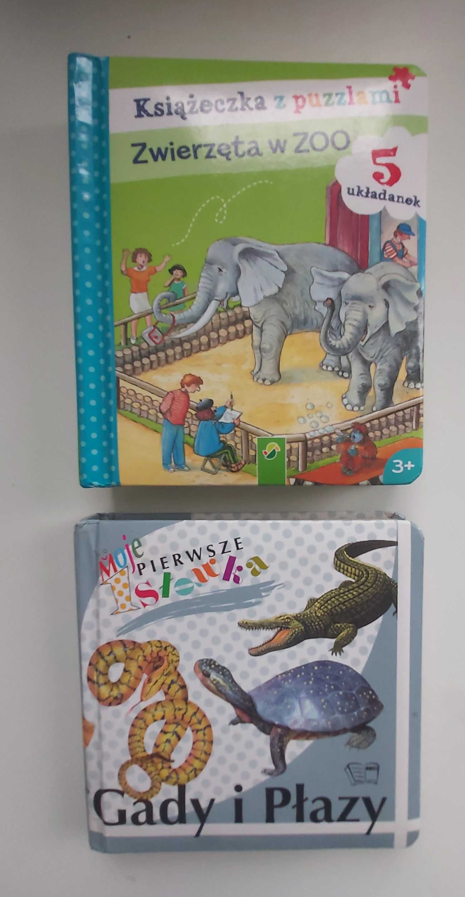Książeczka z puzzlami "Zwierzęta w zoo" i "Gady i Płazy"