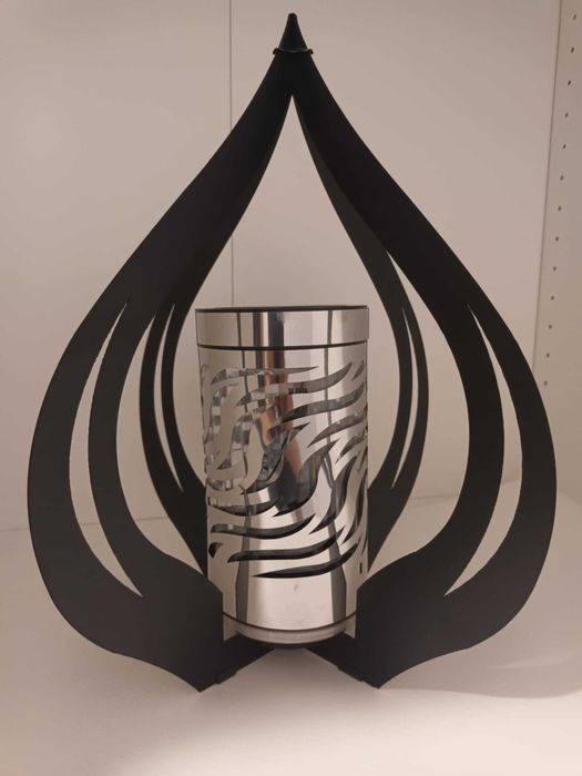 Znicz Solar srebrny 40 cm