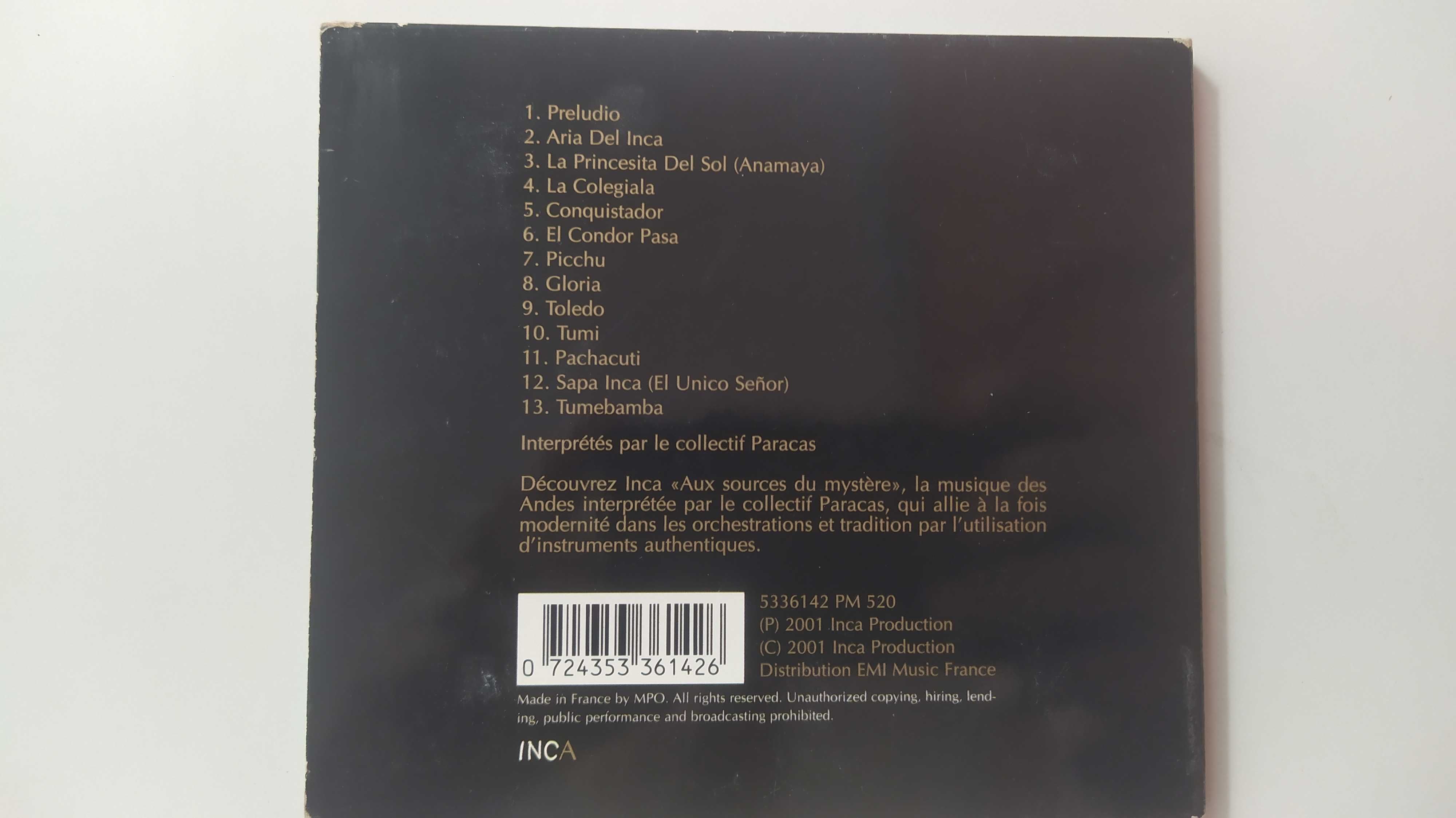 INCA Aux Sources Du Mystere płyta CD