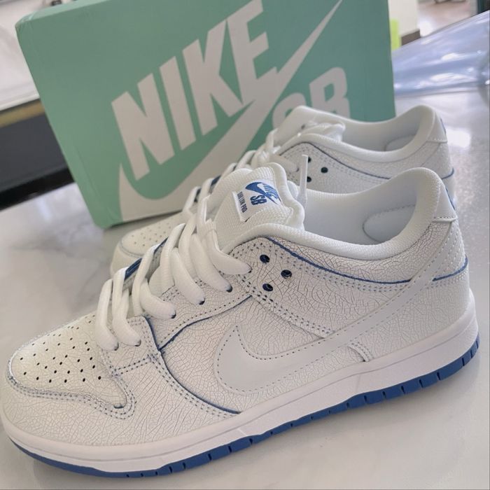Кросівки Nike Dunk SB Low PRM White Game Royal Найк данки білі сині