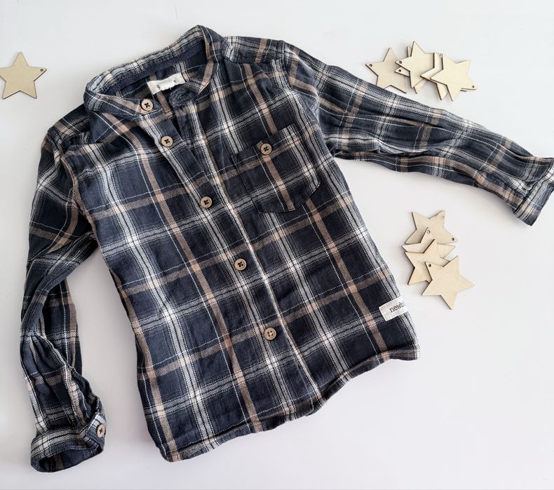 Koszula r.86 newbie w kratę niemowlak