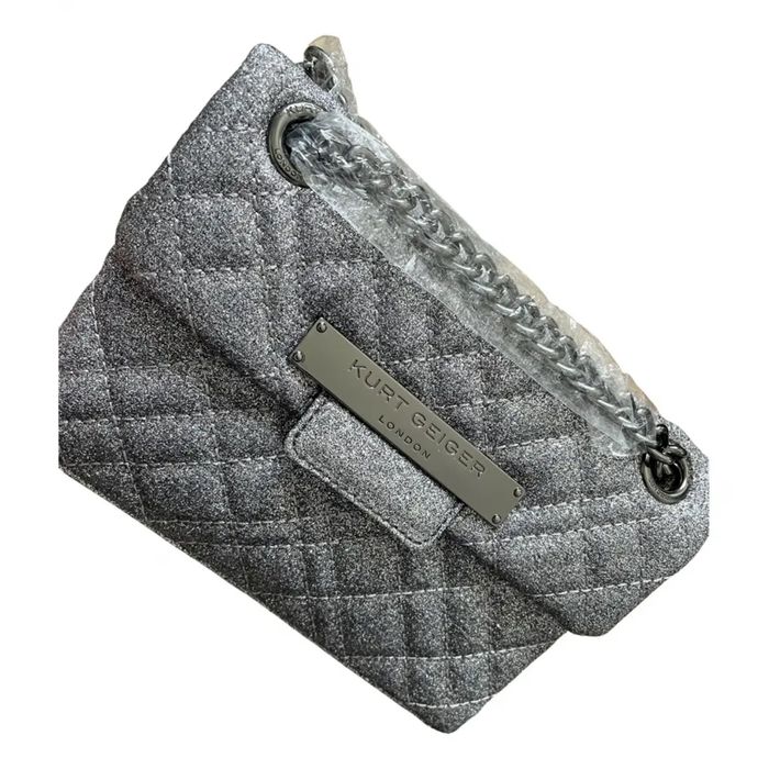 Сумка kurt geiger вечірня срібна з блискітками