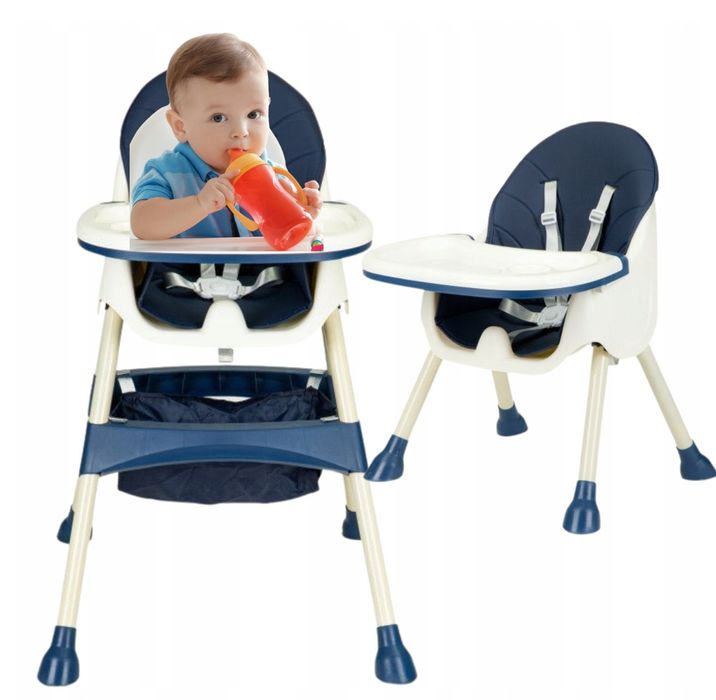 Krzesełko do karmienia, kolor niebieski
