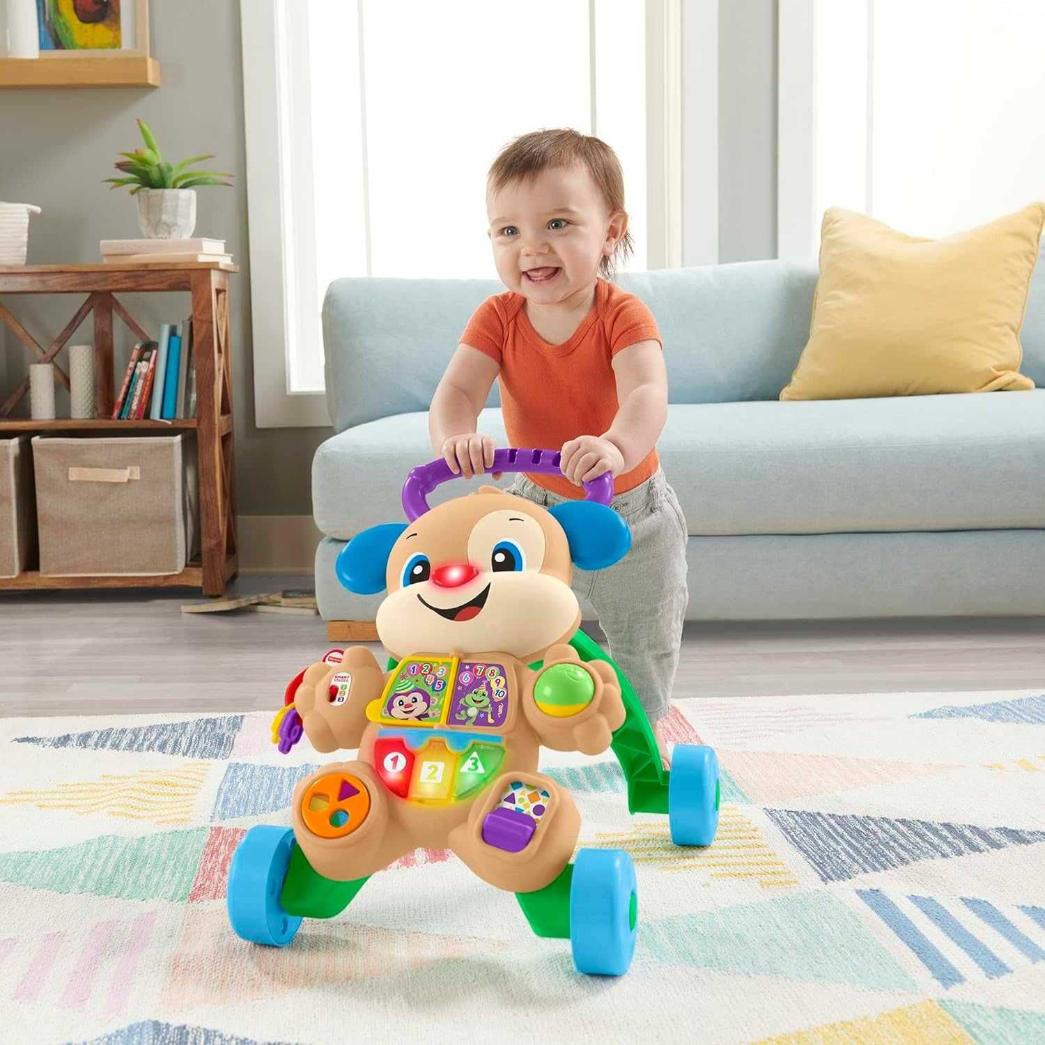 Fisher-Price Chodzik interaktywny pchacz szczeniaczek język włoski