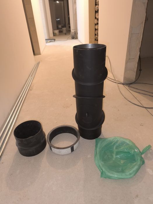 kolano dymowe, kominowe  rura cztero skrętna,