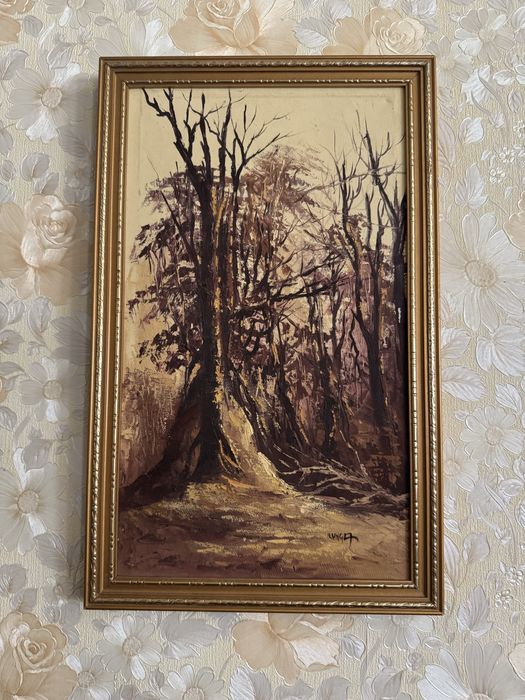 Картина лес винтаж