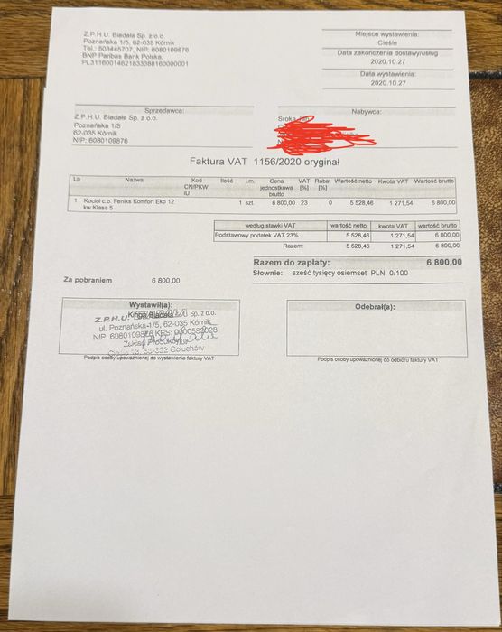 Piec ekogroszek Biadała 5 klasa