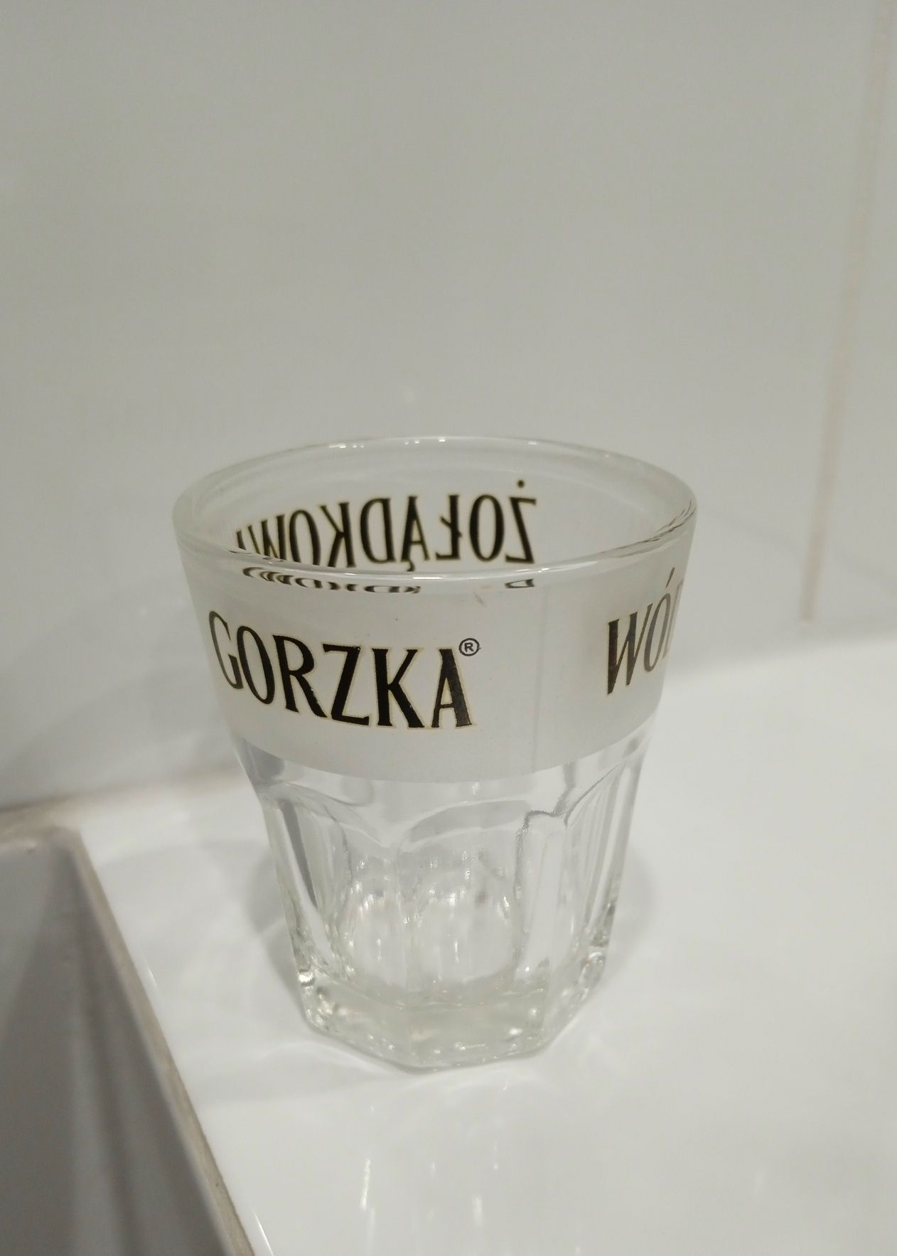 Unikat kolekcjonerski kieliszek Gorzka Żołądkowa grube szkło