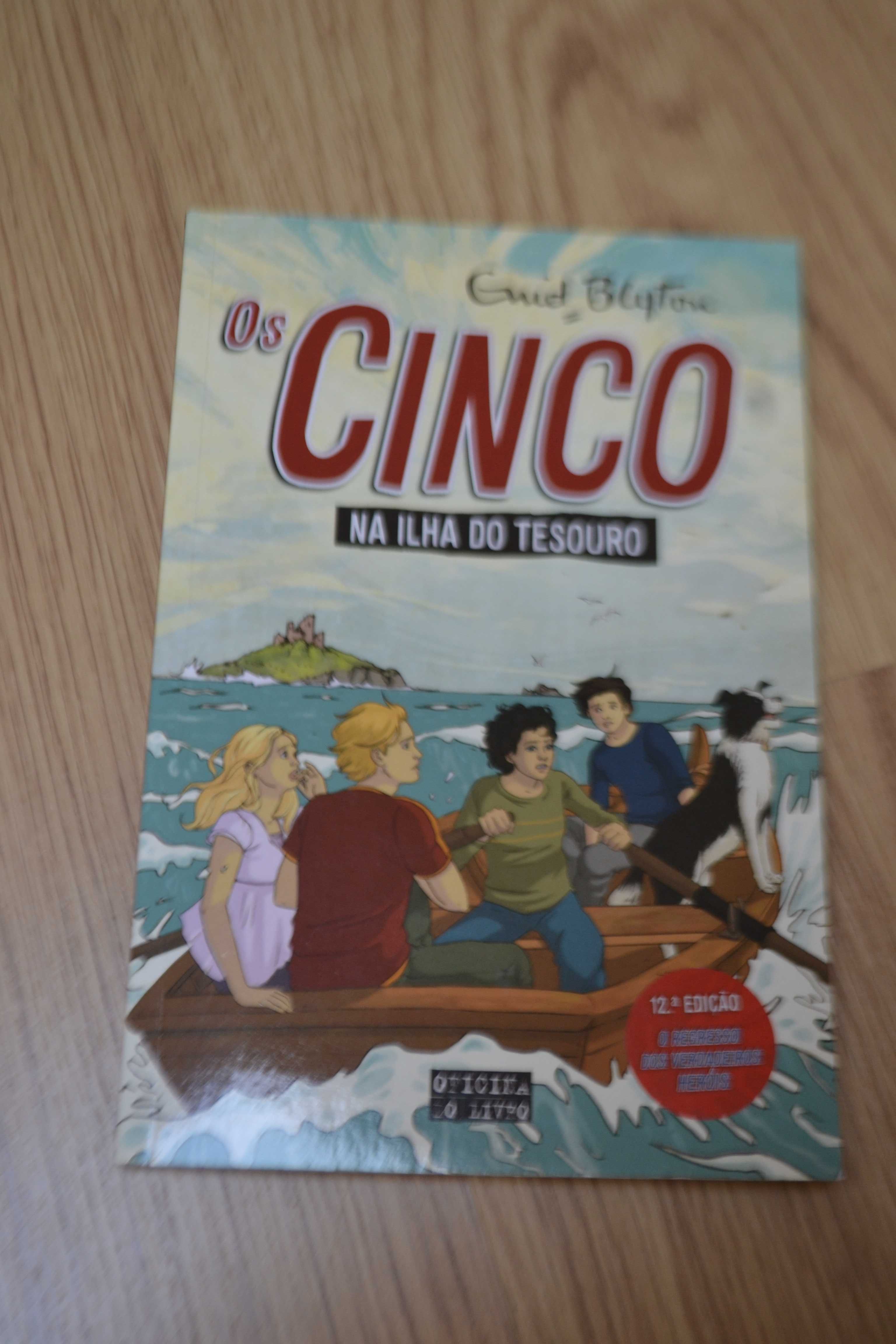 Livro "Os Cinco na Ilha do Tesouro", de Enid Blyton, editora Gailivro