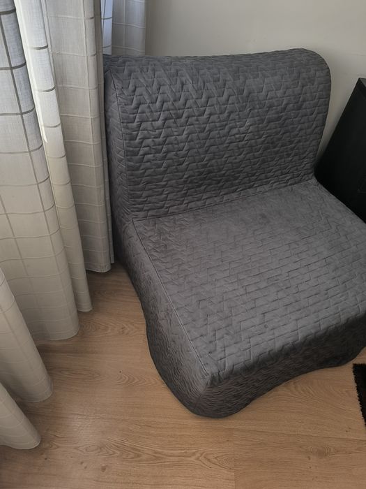 LYCKSELE LÖVÅS como novo 
Poltrona-cama, Knisa cinz
