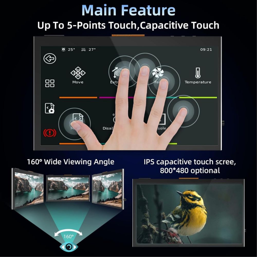BIGTREETECH Duży wyświetlacz HDMI5 V1.1 5" do drukarki 3D