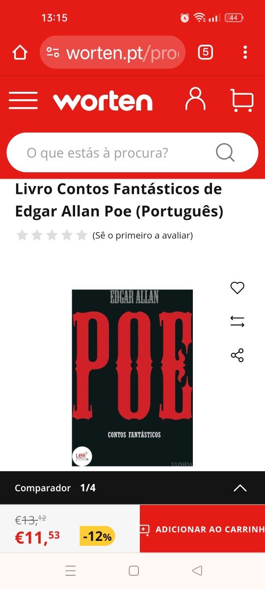 Livro Contos fantásticos de Edgar Allan Poe