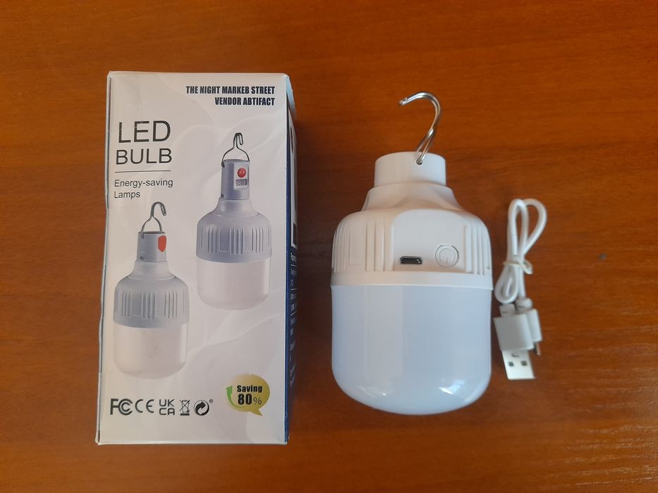 Лампа ЛЭД аккум, экономитель электричества, счётчик электриче