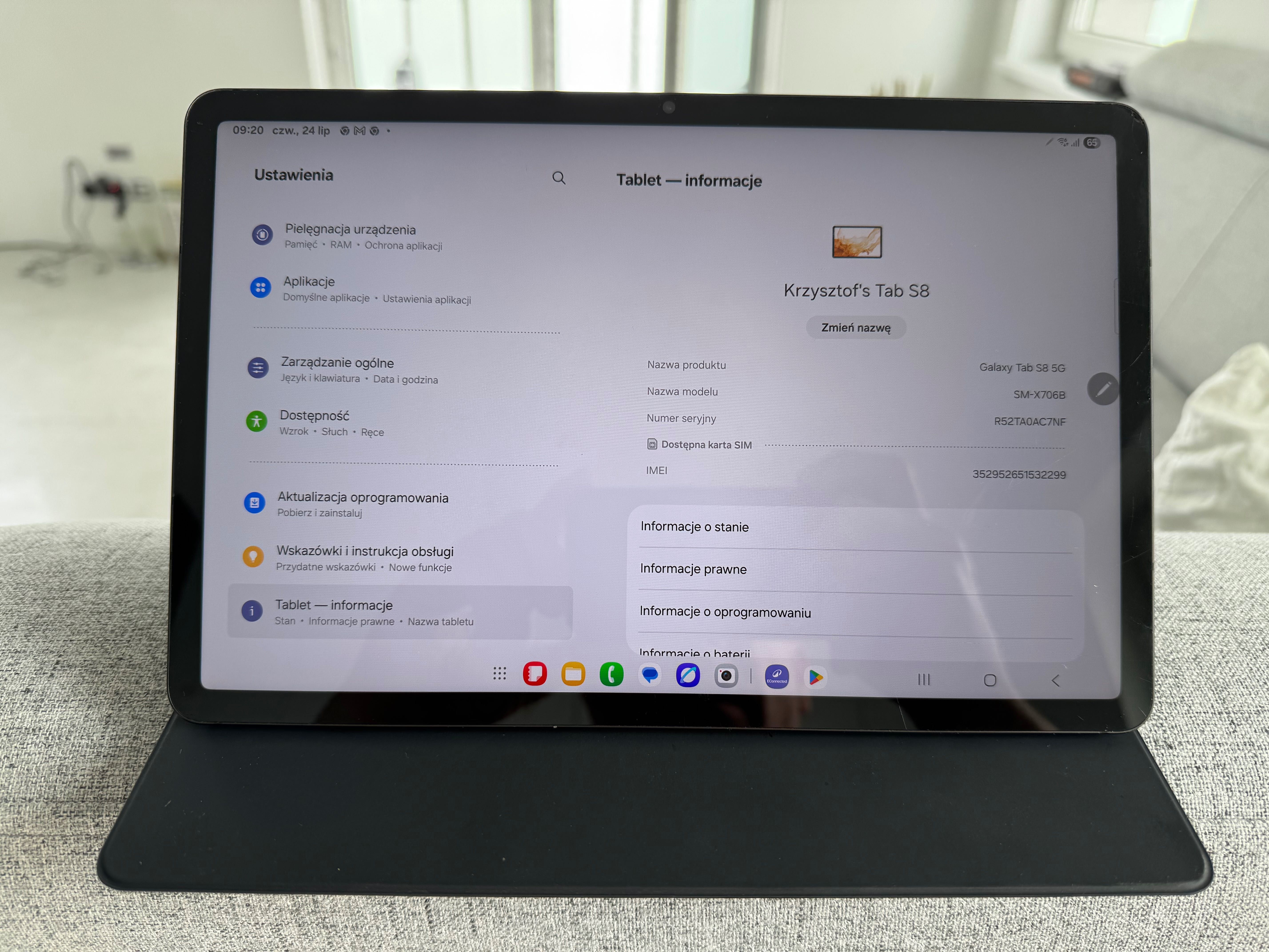 Samsung Galaxy Tab S8 5G 8/128GB-Uszkodzony Ekran