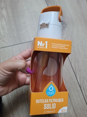 Butelka do filtrowania wody kranowej dafi Solid 0,5l  pomarańczowa