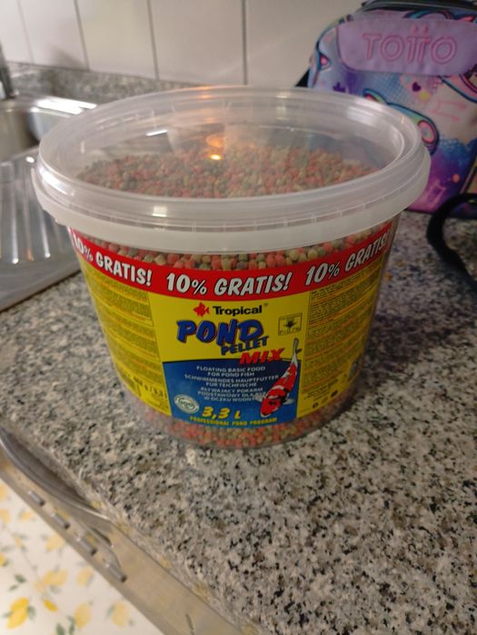 Comida para peixes - balde de 3,3litros