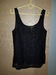 Koszulka top siatka koronka divided h&m czarna S 36