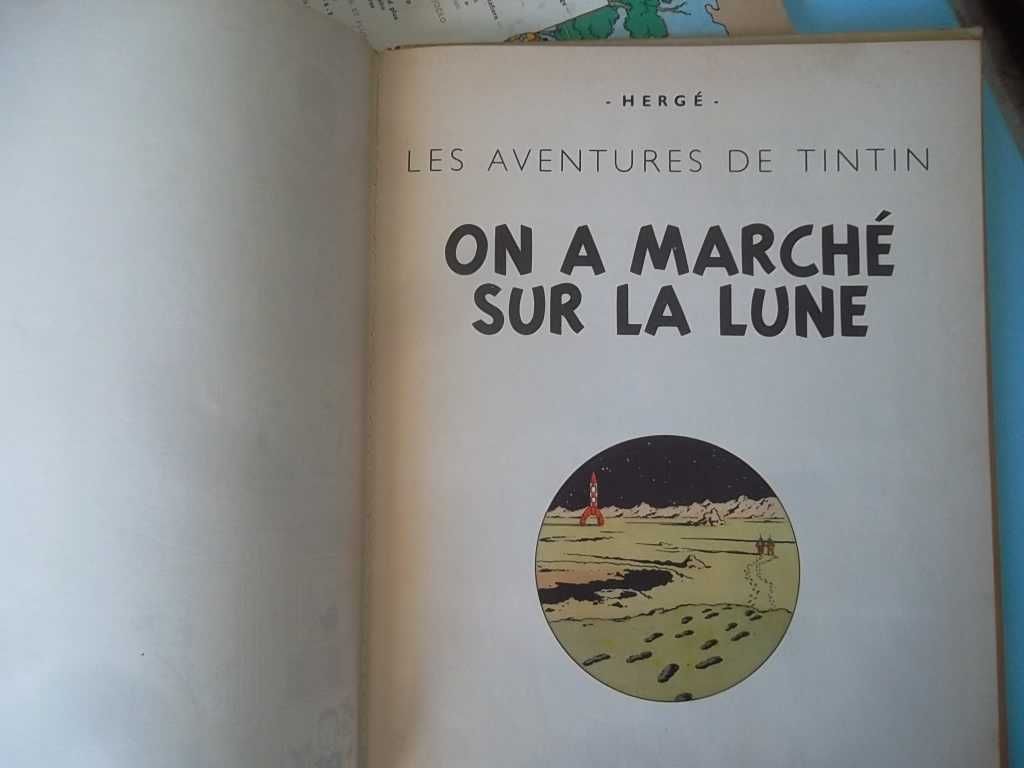 TINTIN (em francês) - Díptico "Lune", edições dos anos 60.