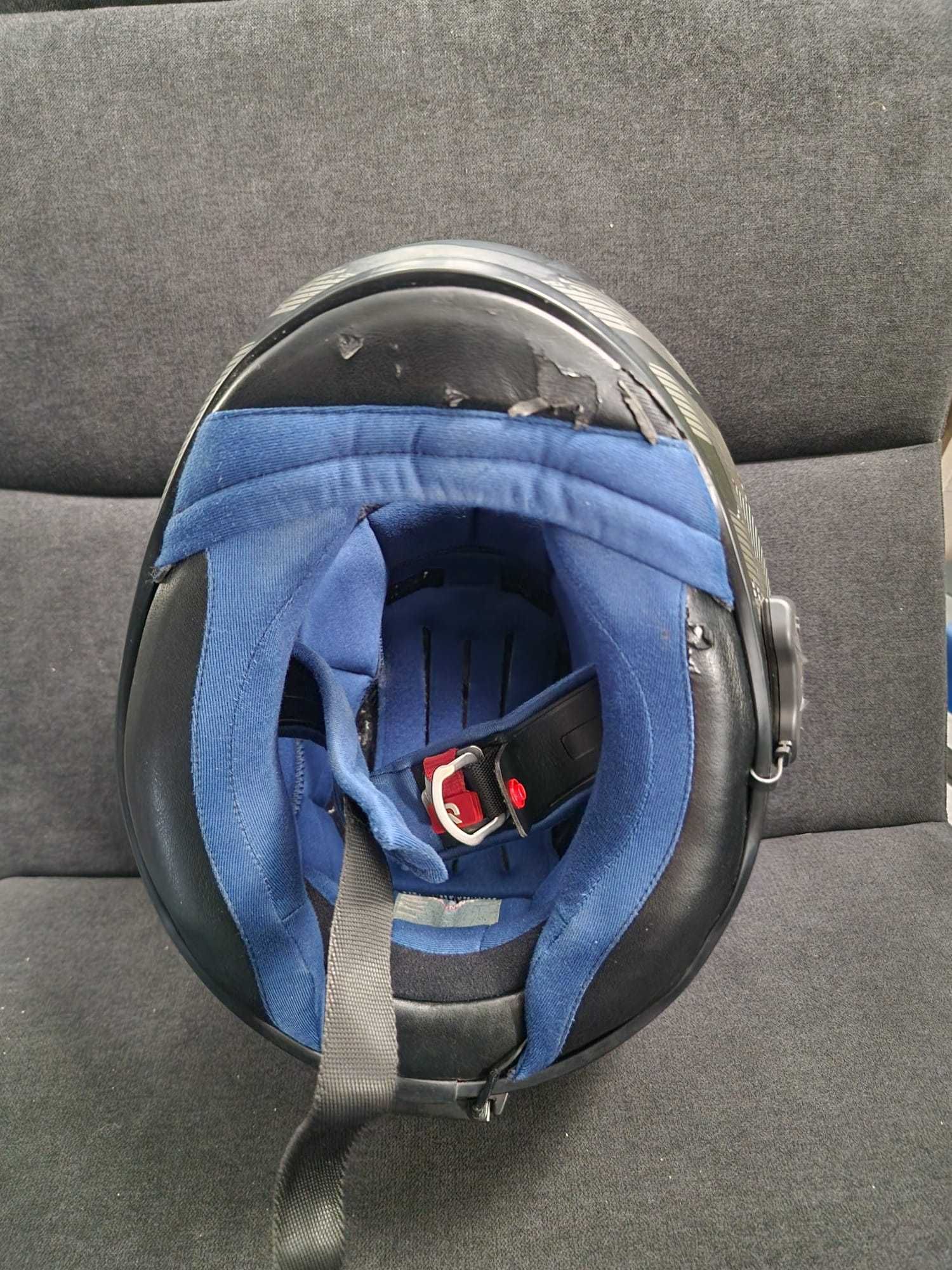 Kask  motocyklowy HjC R zapięcie DD rozmiar M z interkomem Sena SMH10R