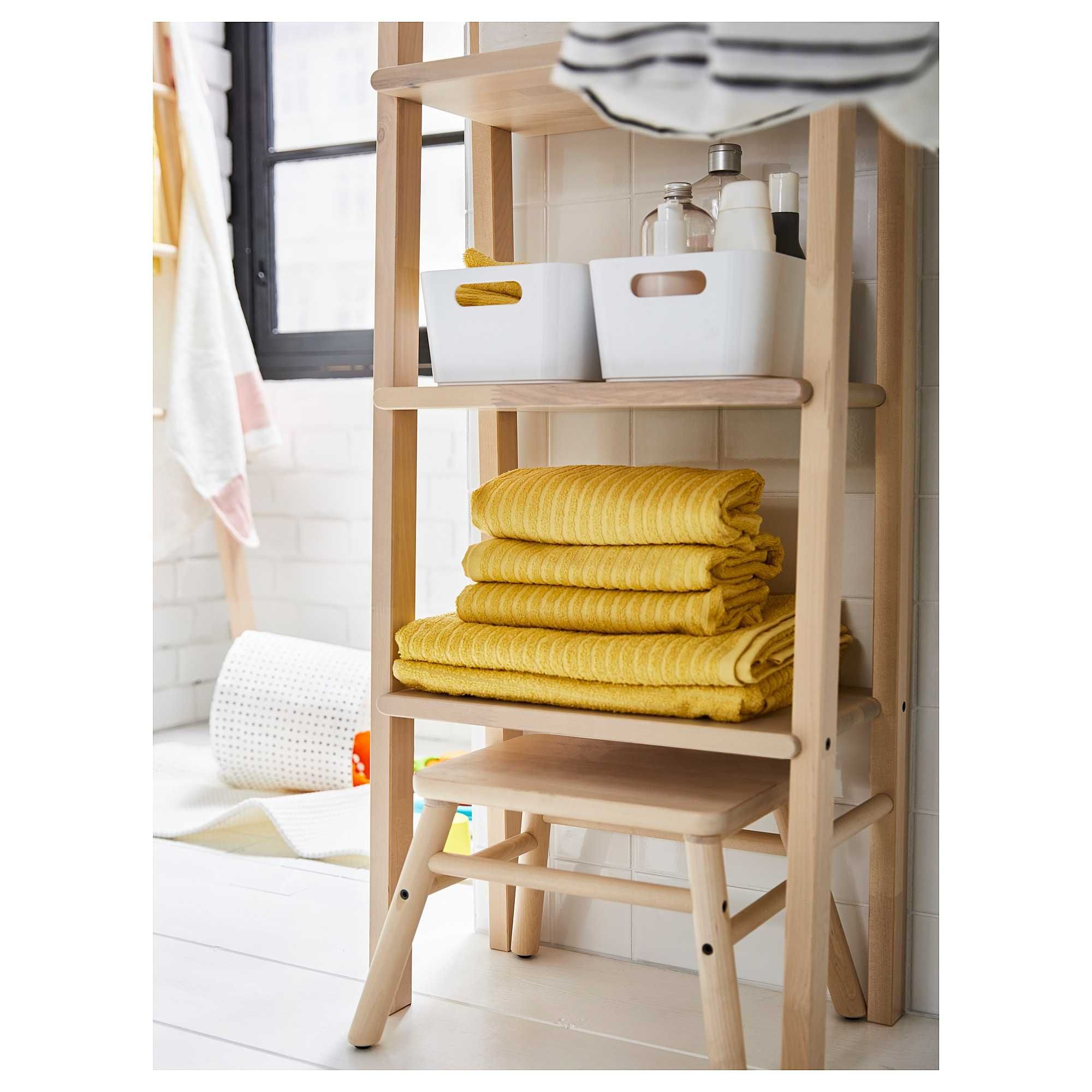 Подставка-табурет IKEA VILTO береза, стул-лестница со ступенькой 25 см