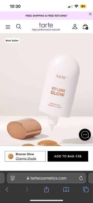 Tarte Key Largo Glow Bronzing drops