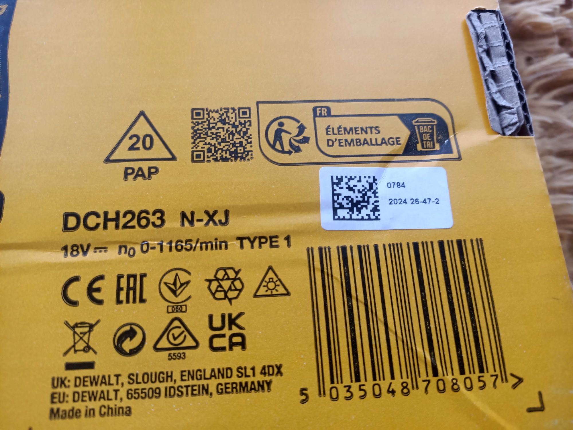 Nowa 24 r młotowiertarka mocna 3j DeWalt dch263n