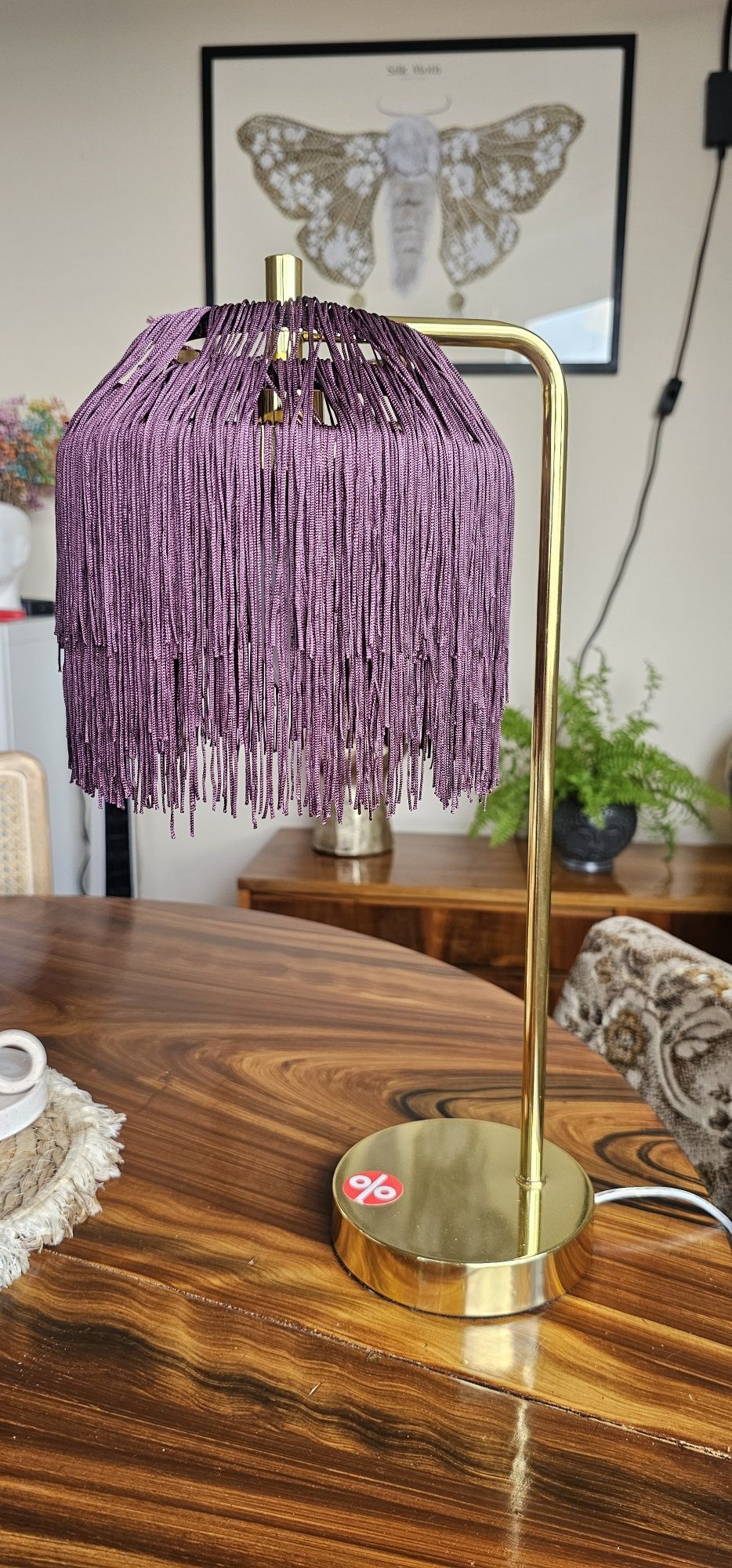 Lampka nocna vintage złota