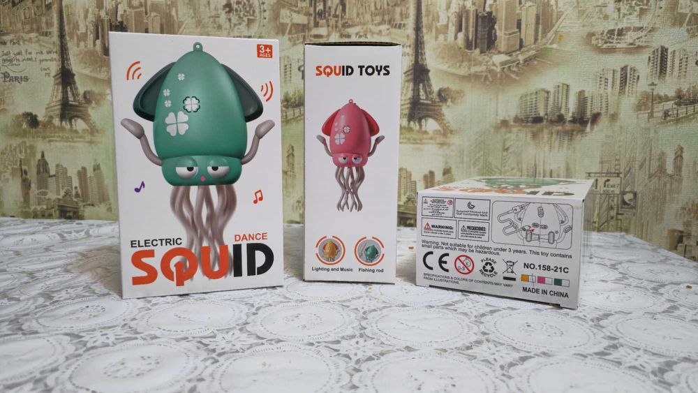 Танцюючий восьминіг кальмар краб Squid Toys музична іграшка від 3років