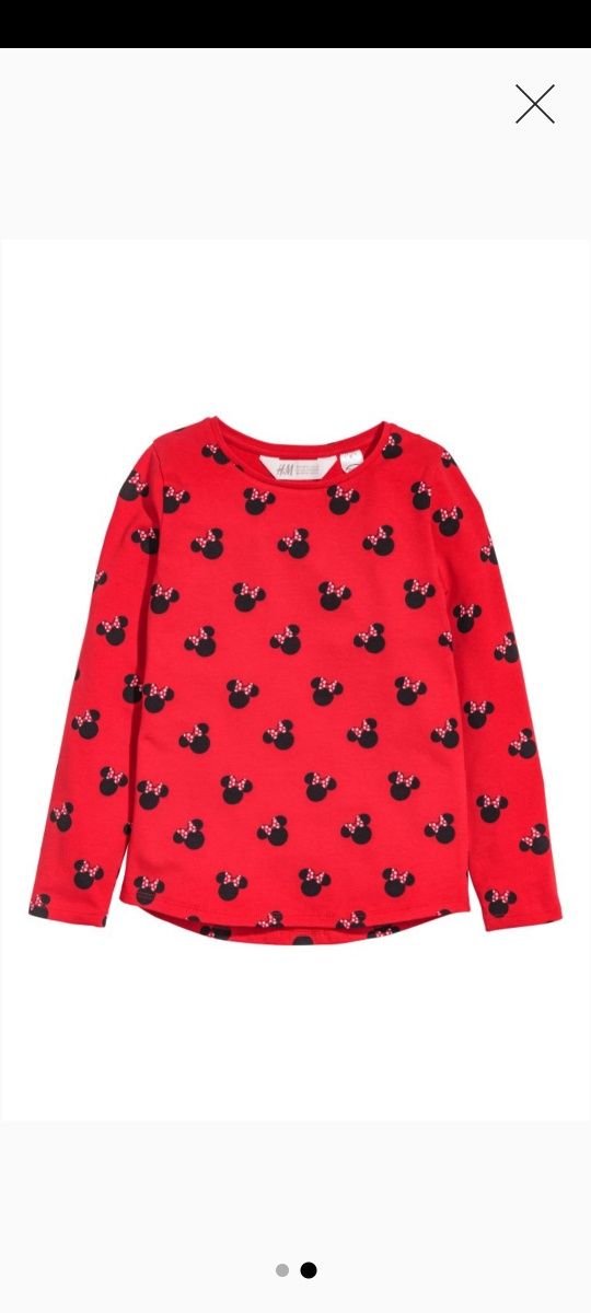 NOWY 2 pak bluzeczek Disney 134 / 140 cm h&m minnie mouse mimi