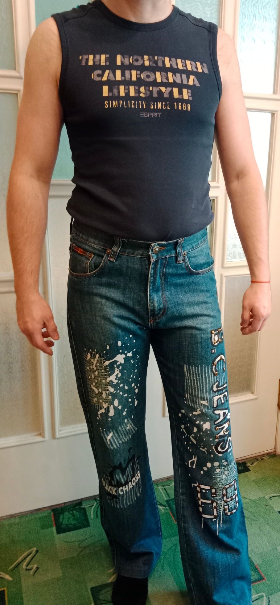 Костюм піджак джинсовий стильний з надписами