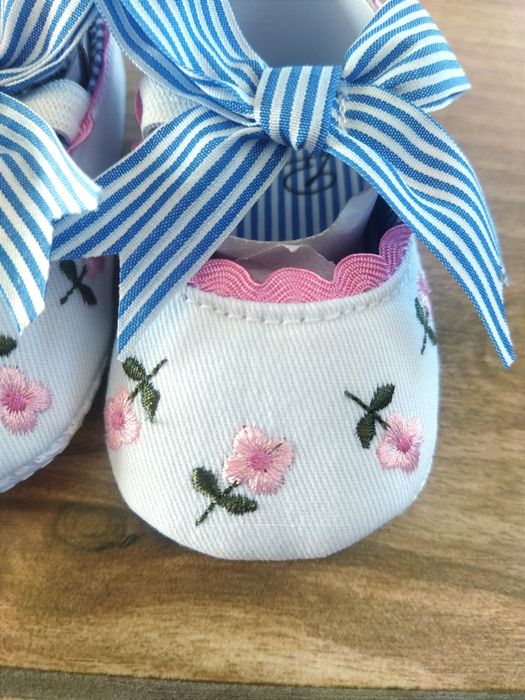 NOWE buciki niemowlęce niechodki balerinki 0-6 miesięcy r. 17/18 11cm