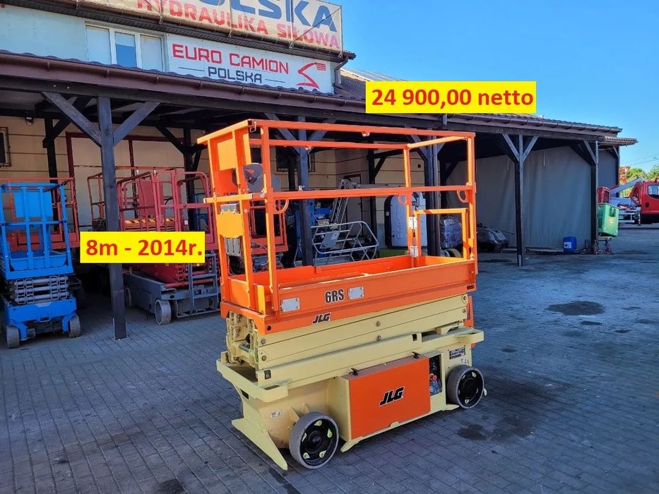 JLG podnośnik nożycowy elektryczny 6 m 8 m 10 m 12 m 14 m 16 m  samojezdny kompaktowy podest ruchomy genie 1932 2646 3246 haulotte