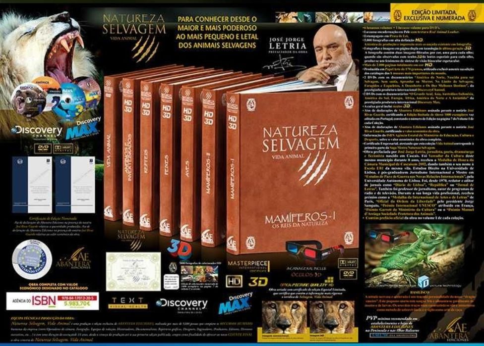 Livros Natureza Selvagem - Vida Animal Edições Abantera