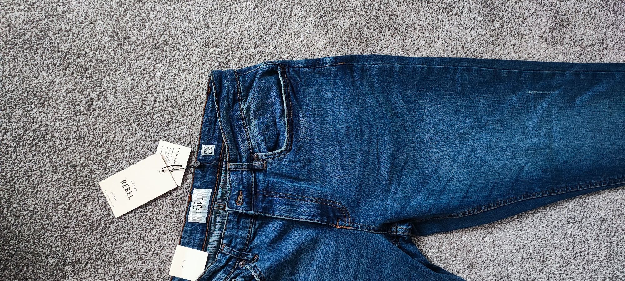 Spodnie jeansy męskie RABEL 33/32 nowe  regular fit