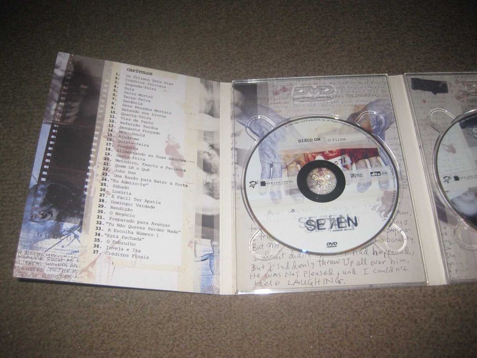 "Seven- Sete Pecados Mortais" com Brad Pitt/2 DVDs/Digipack