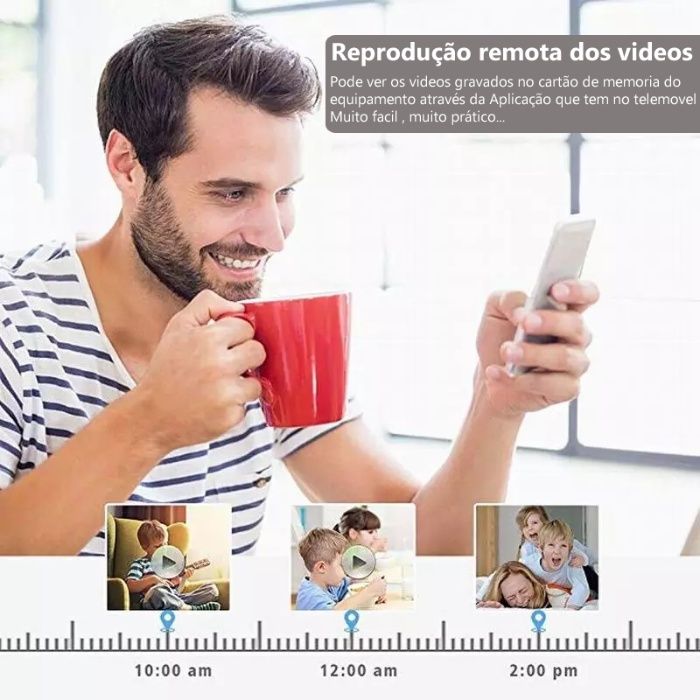 camera discreta WIfi HD 4k extensão portas USB PC Android ios iphone