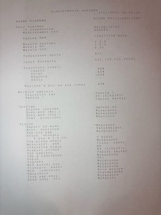 Drukarka do sublimacji Ricoh Aficio SG 3110DN