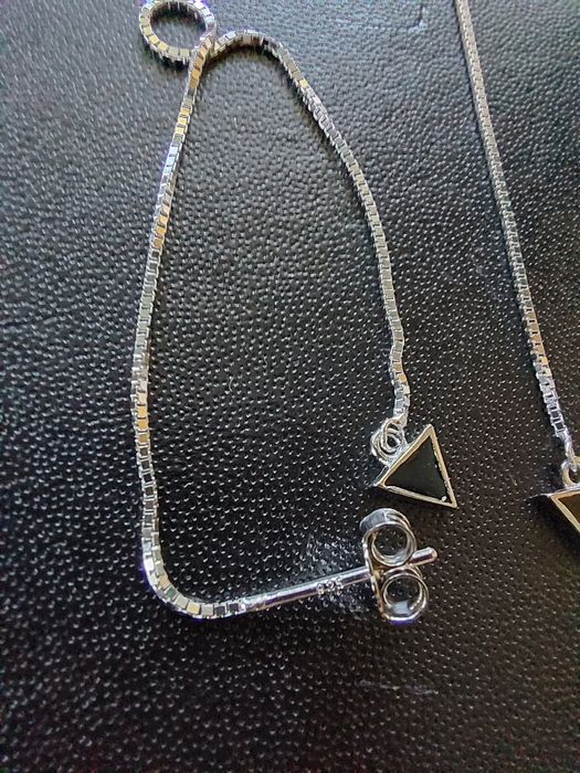 Kolczyki srebrne przeciągane