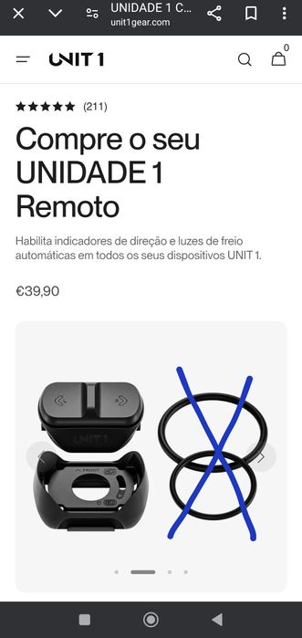 Comando remoto Luzes Bicicleta UNIT1