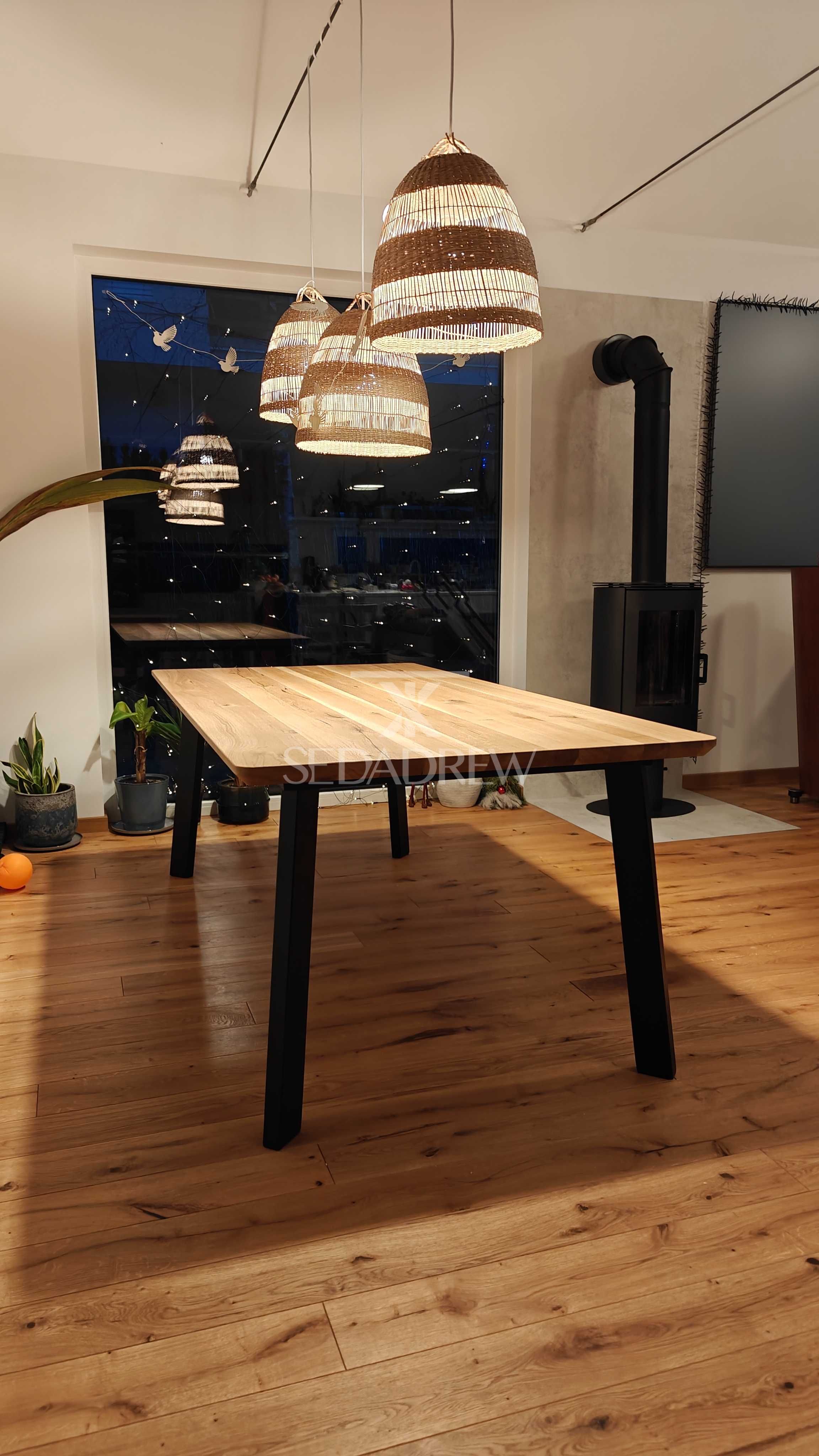 Stół dębowy loft na wymiar stolik kawowy regał szafka RTV na wymiar