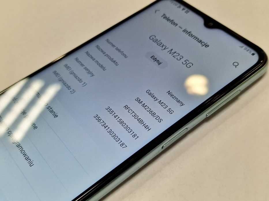 Samsung Galaxy M23 5G/ 4GB/ 128GB/ Light Blue/ Grade A- + ładowarka