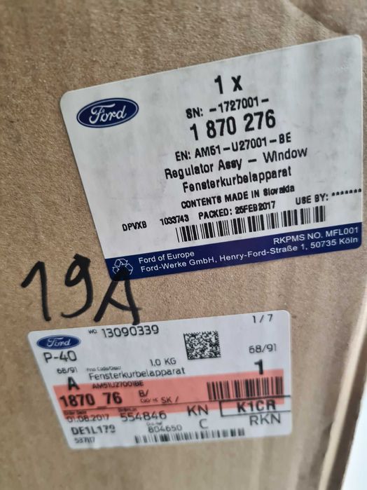 Podnośnik szyby lewy tył elektryczny Ford C-Max II MK2 NOWY OE 10-