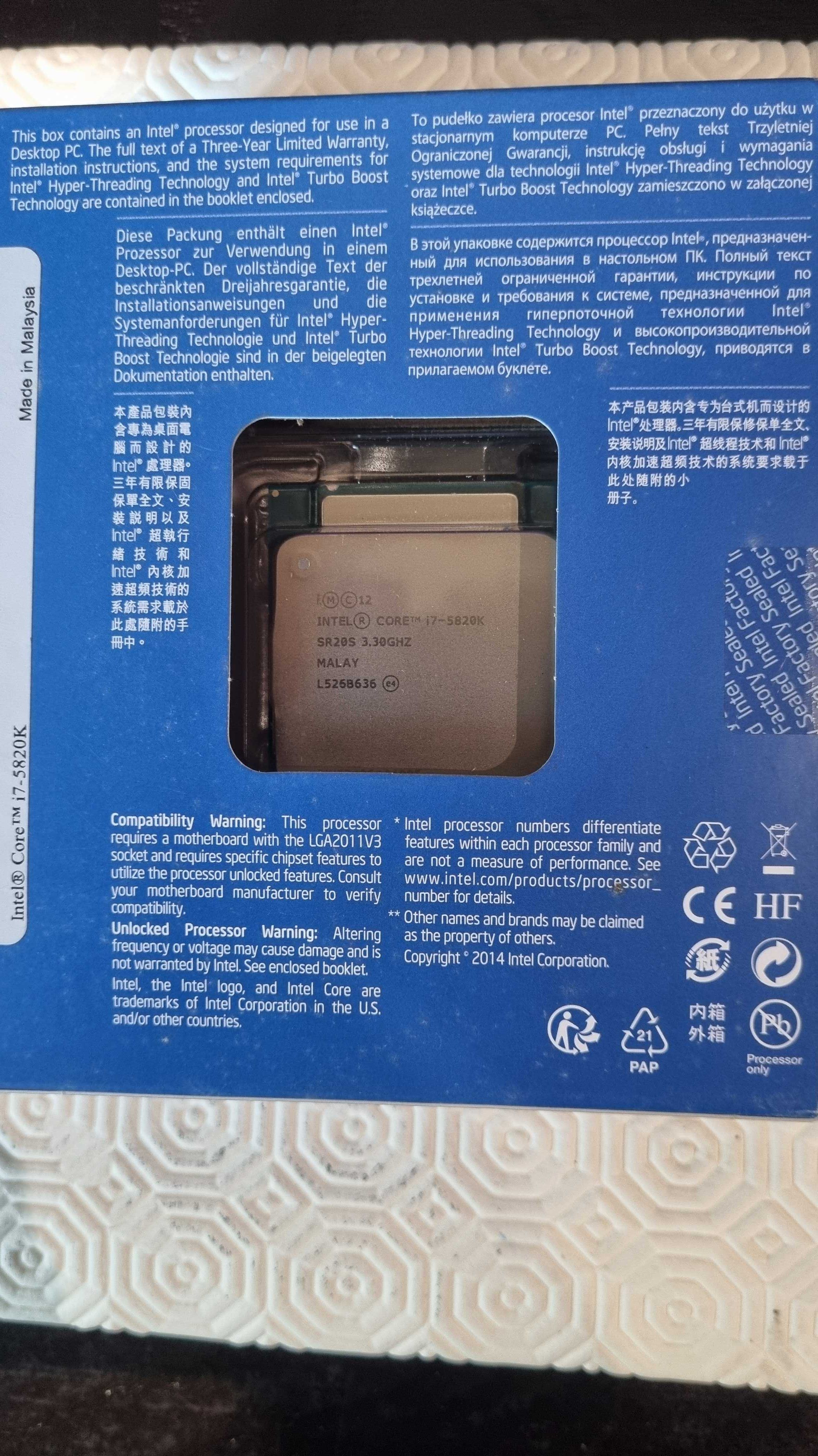 Processador Intel Core i7-5820K Socket 2011-3 USADO