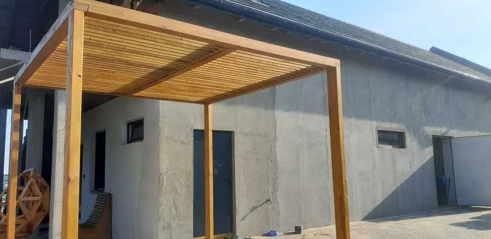 Pergola Ogrodowa Zadaszenie Lamele Drewno klejone BSH 3x3m