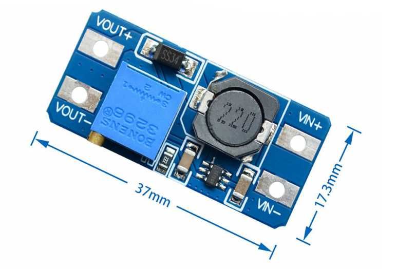 Підвищувальний перетворювач MT3608 стабілізатор DC-DC 5v 9v 12v до 28в