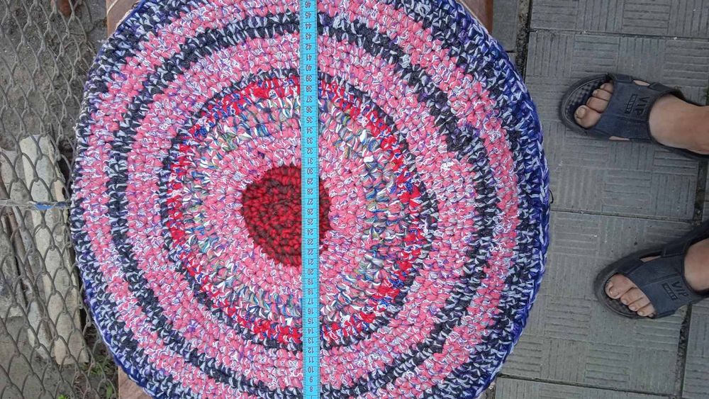 В'язаний коврик( круг)