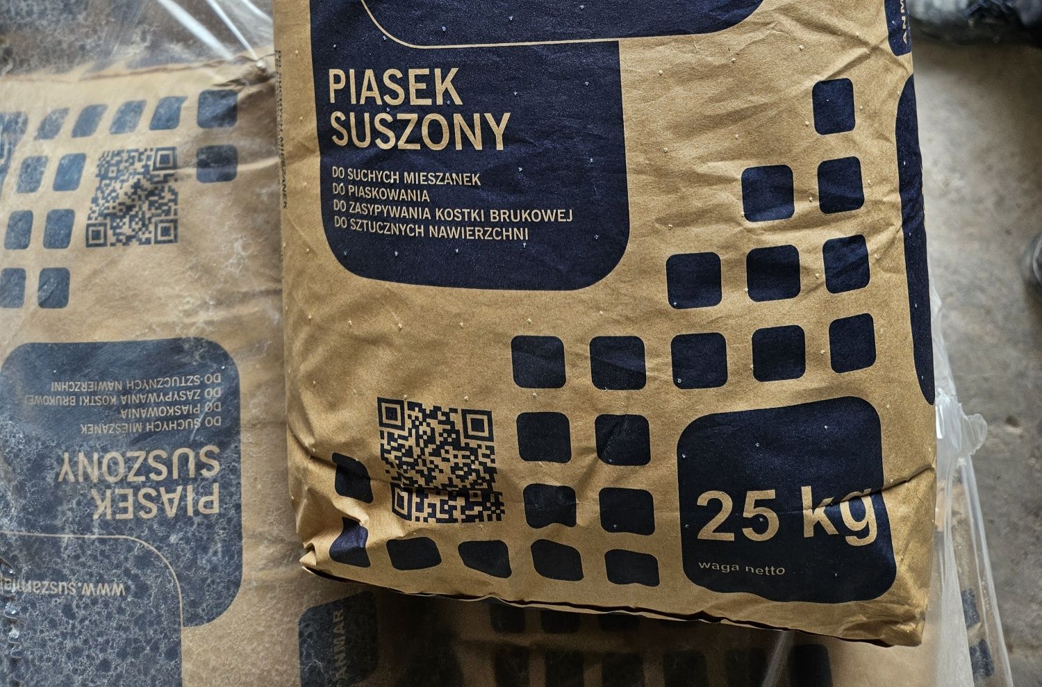 Piasek kwarcowy suszony, do piaskowania, kostki brukowej