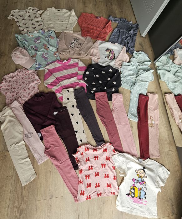 Paka ubrań dla dziewczynki jesień/zima 110/116 H&M