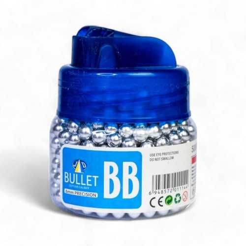 Пластикові кульки 500шт розміром 6мм в срібному кольорі